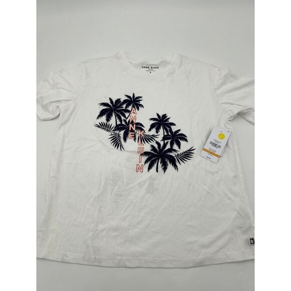 Anne Klein T-Shirt Men Small White‎ Short Sleeves Crew Neck Stretched Pullover - Picture 1 of 4